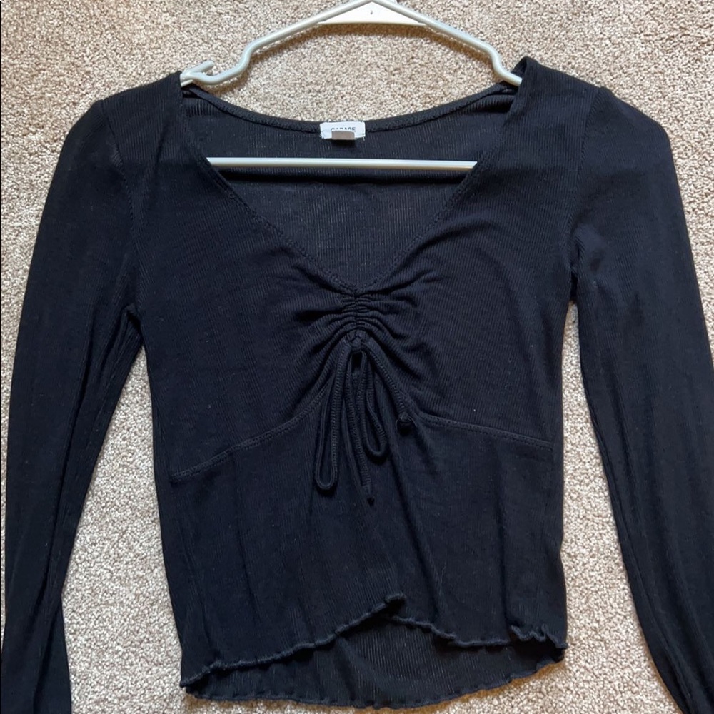 Long sleeve tie top